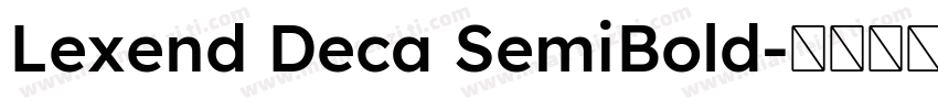 Lexend Deca SemiBold字体转换